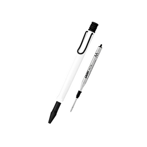 LAMY Safari Ballpoint Pen White with Black Clip - 2022 Special Edition