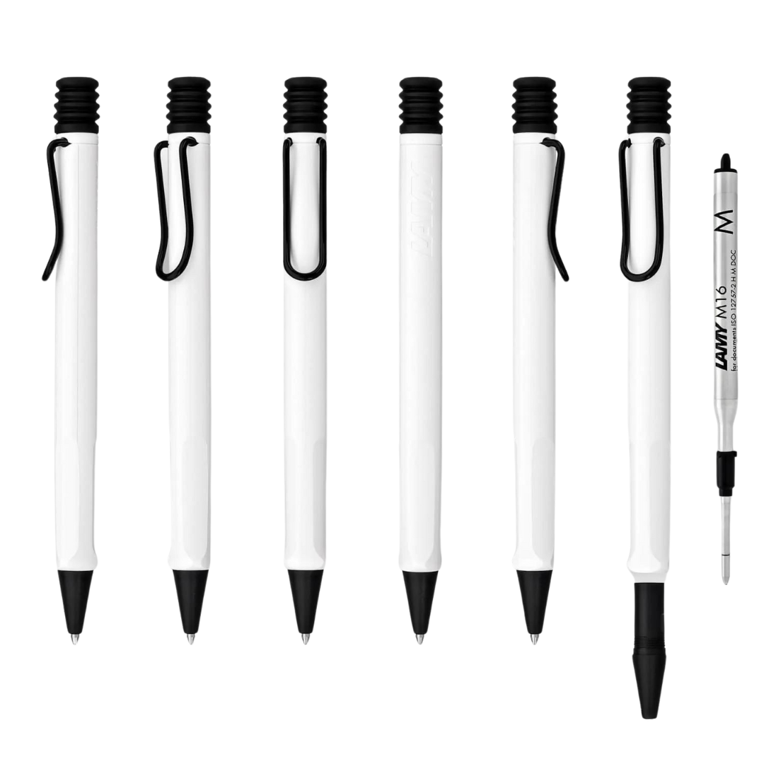 LAMY Safari Ballpoint Pen White with Black Clip in 2022 Special Edition — Lamy ballpoint pen — reliable smooth-writing everyday pen, at Cityluxe Singapore