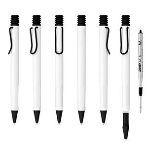 LAMY Safari Ballpoint Pen White with Black Clip - 2022 Special Edition