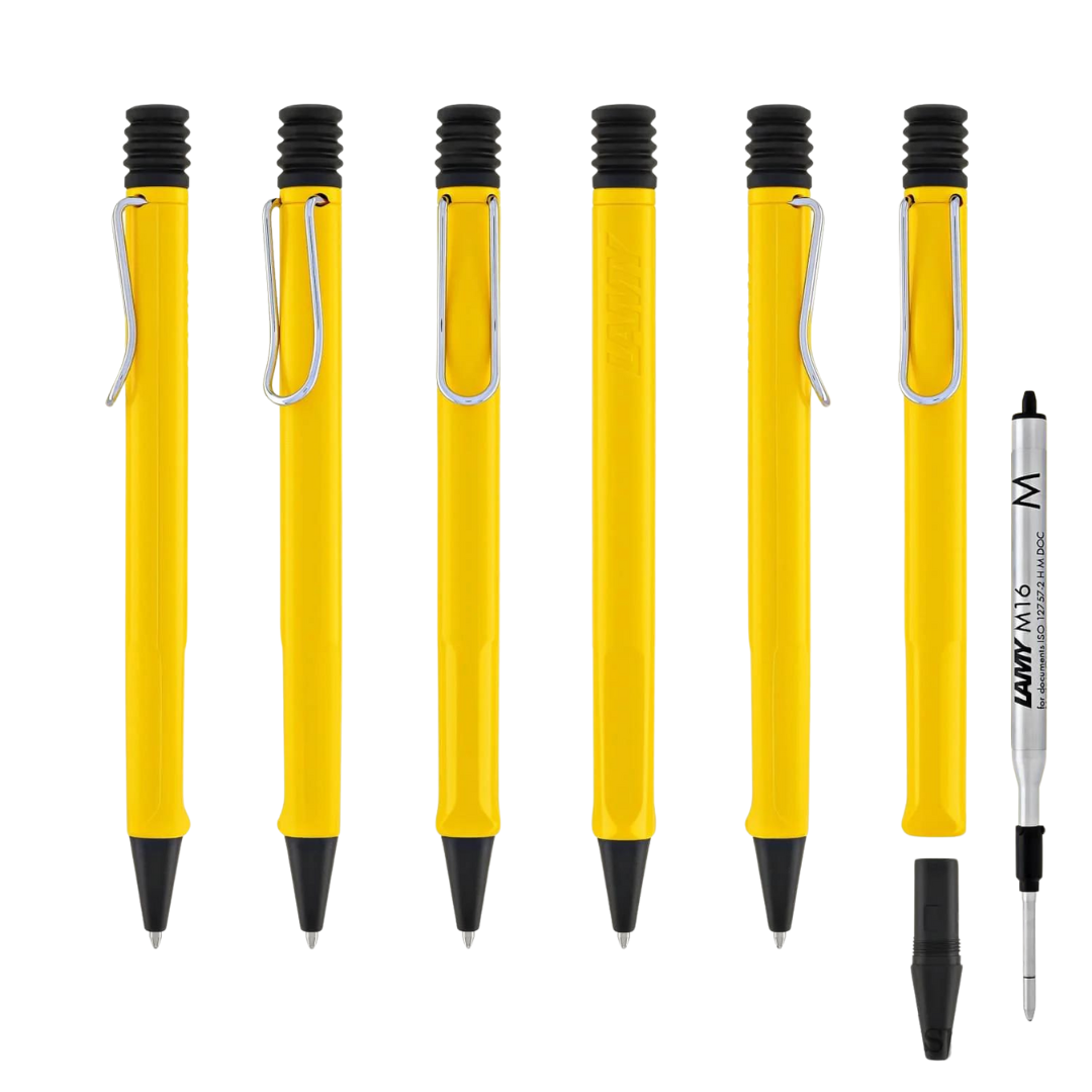 Lamy Safari Ballpoint Pen Yellow — Lamy ballpoint pen — reliable smooth-writing everyday pen, at Cityluxe Singapore