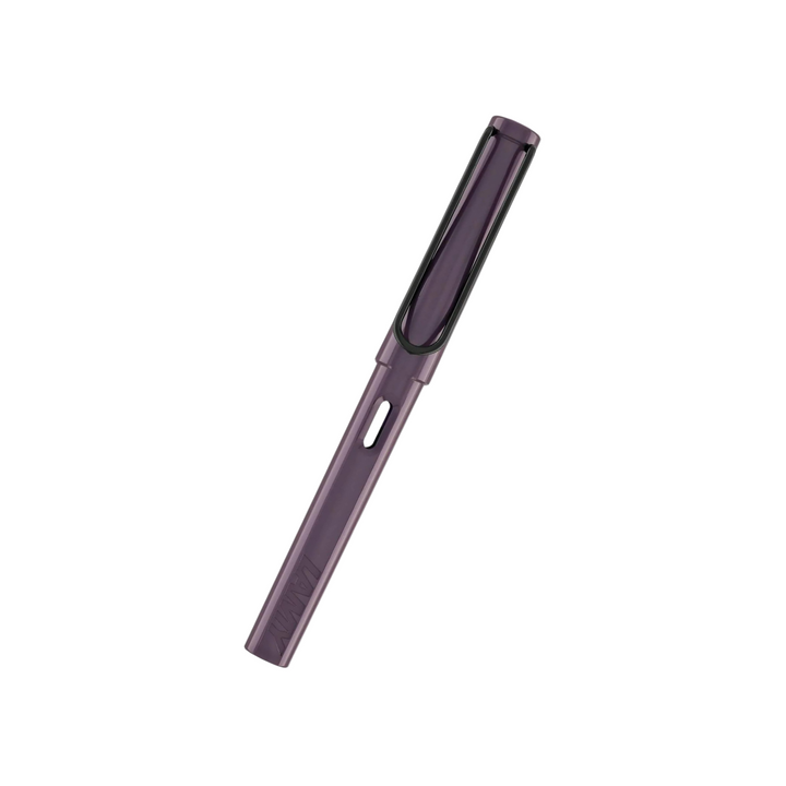 LAMY 0D8 Safari Fountain Pen - Violet Blackberry [Pre-Order] — writing at an angle