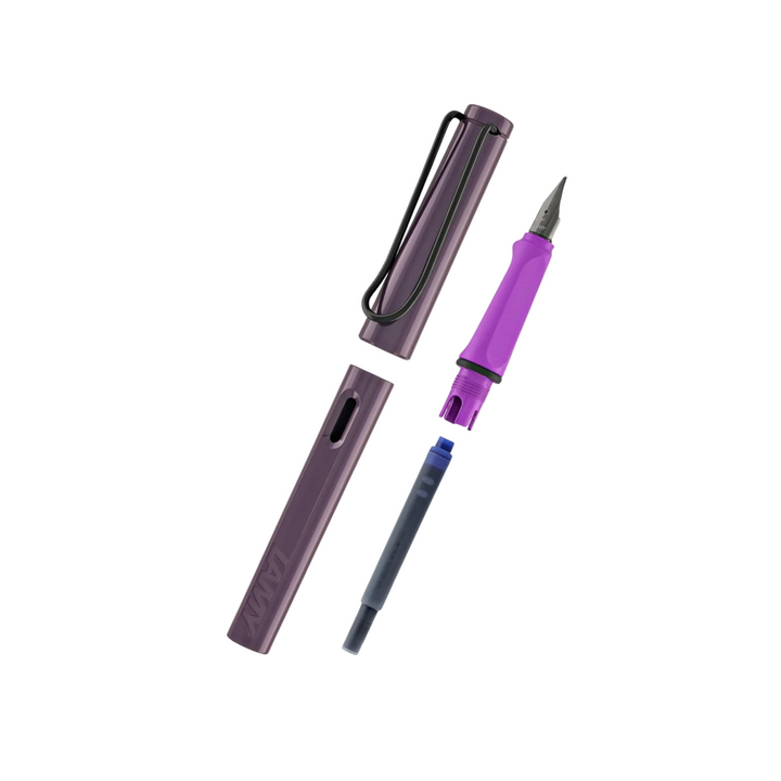 LAMY 0D8 Safari Fountain Pen - Violet Blackberry [Pre-Order] — flat lay