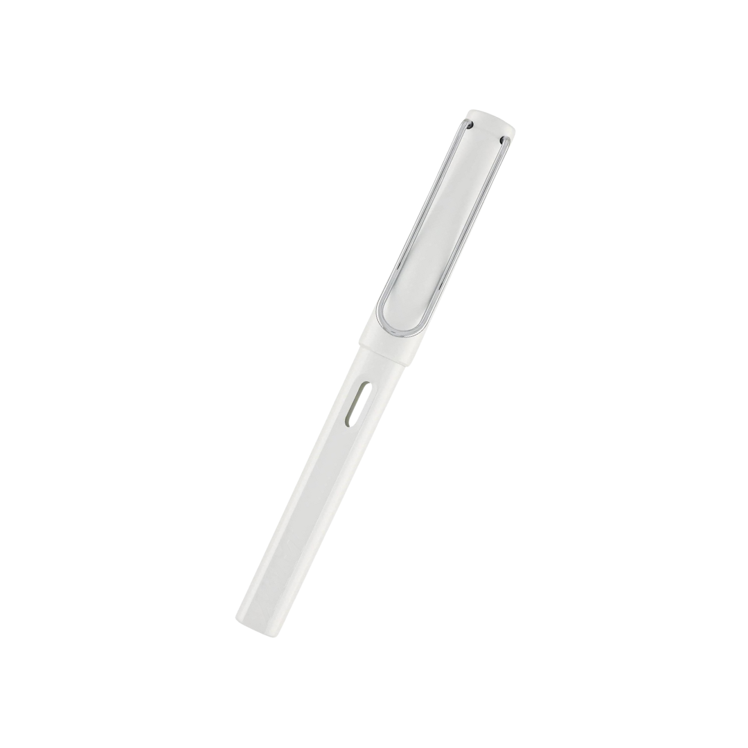 Lamy Safari Fountain Pen White — writing at an angle