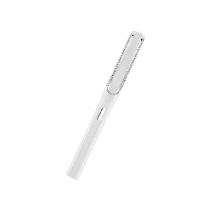 Lamy Safari Fountain Pen White — writing at an angle