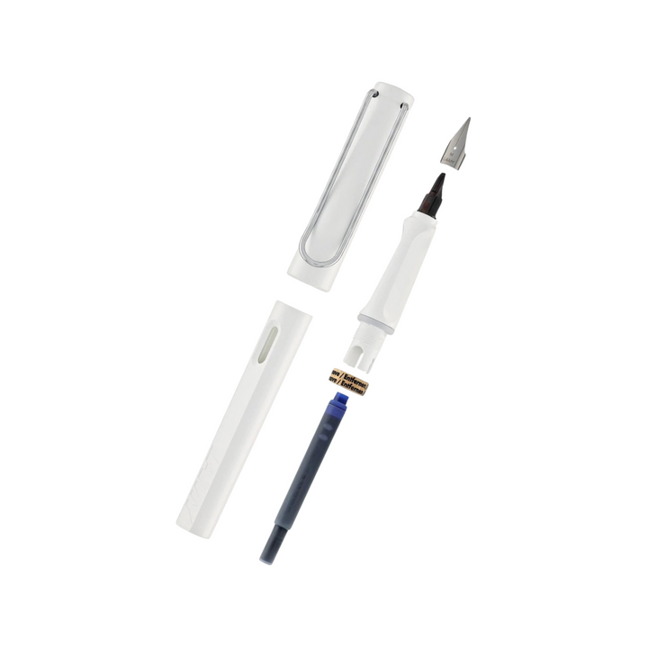 Lamy Safari Fountain Pen White — flat lay