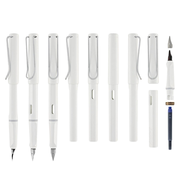 Lamy Safari Fountain Pen White — Lamy fountain pen — precision nib writing instrument, at Cityluxe Singapore stationery store