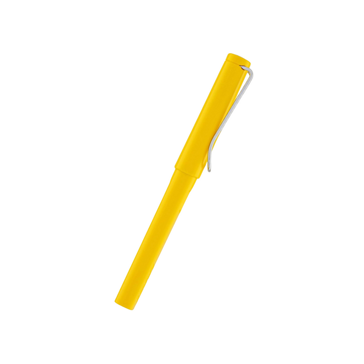 Lamy Safari Fountain Pen Yellow — writing at an angle