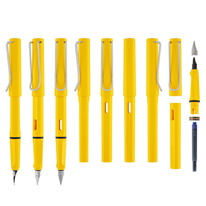 Lamy Safari Fountain Pen Yellow — Lamy fountain pen — precision nib writing instrument, at Cityluxe Singapore stationery store