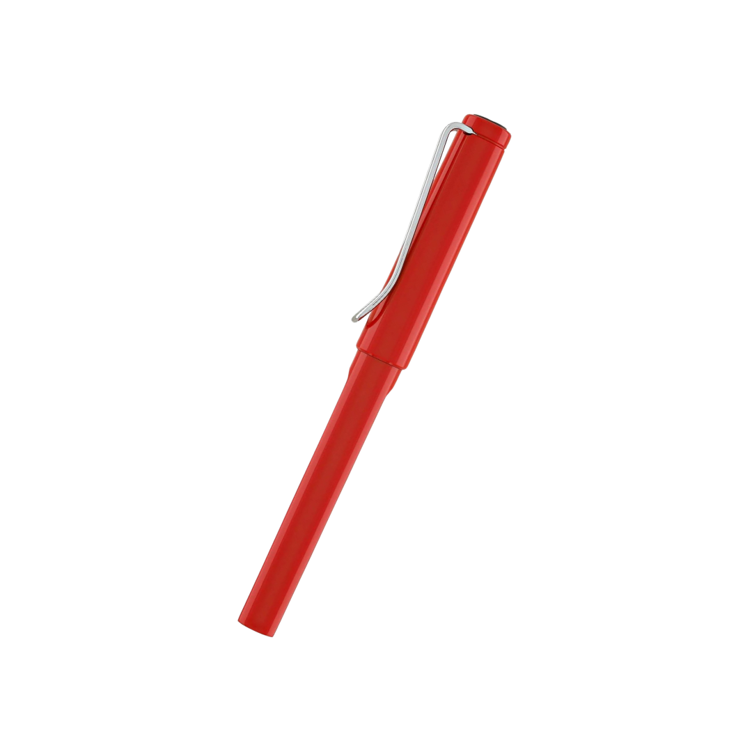 Lamy Safari Rollerball Pen Red — writing at an angle