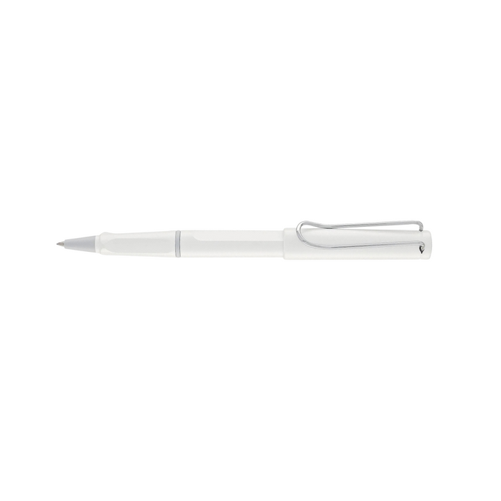 Lamy Safari Rollerball Pen White — flat lay