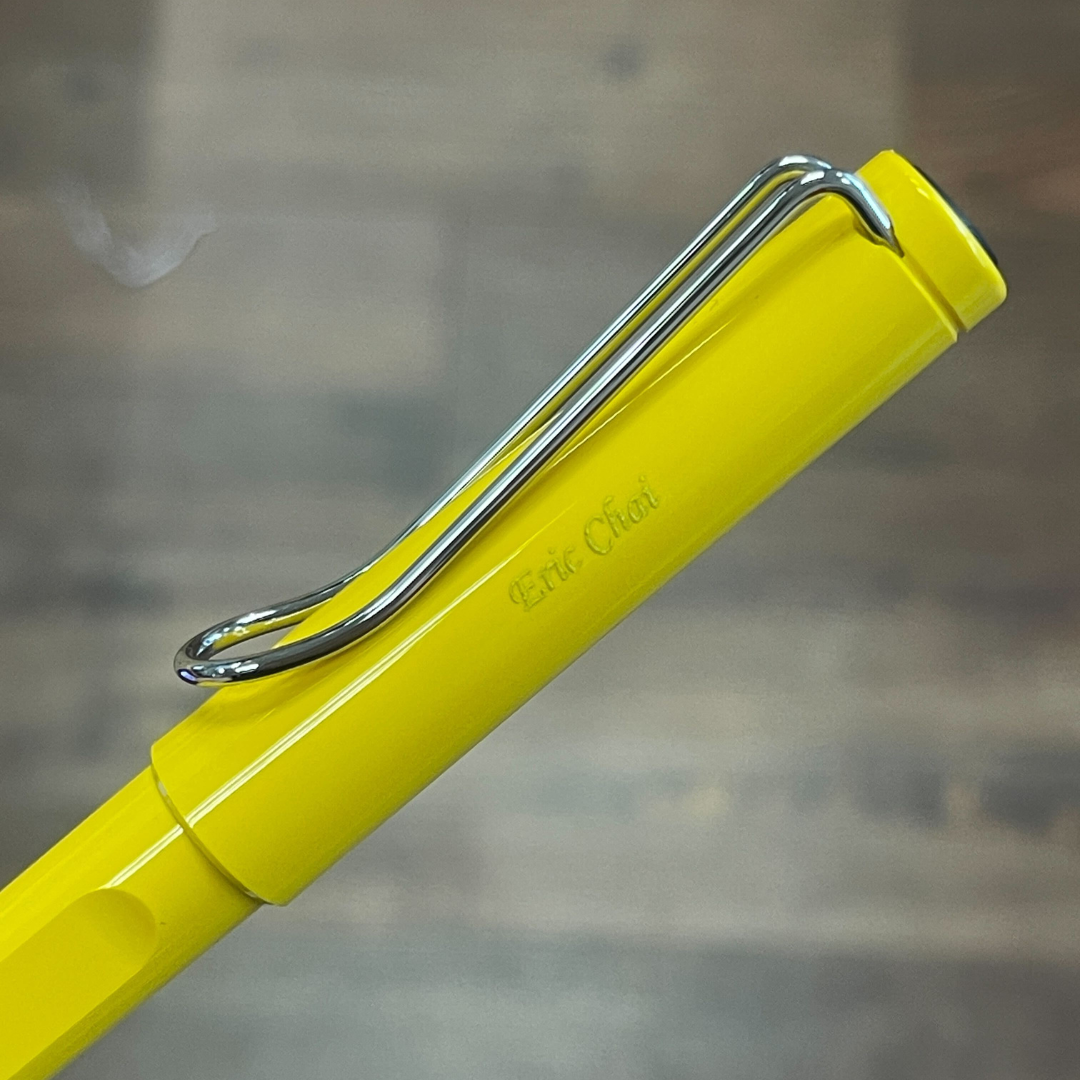 Lamy Safari Rollerball Pen Yellow — Lamy rollerball pen — fluid gel ink writing instrument, at Cityluxe Singapore