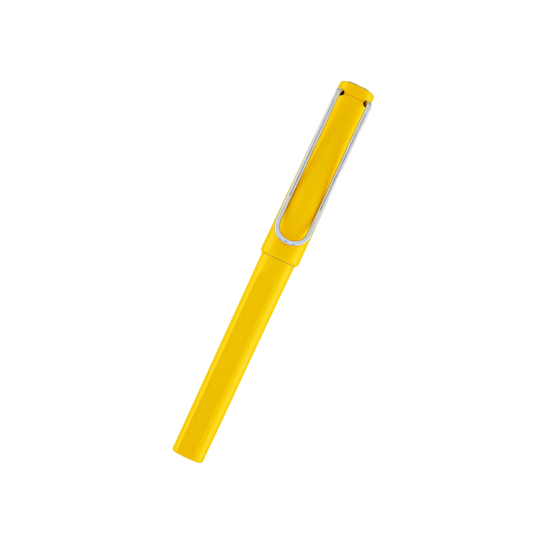 Lamy Safari Rollerball Pen Yellow — Lamy rollerball pen — fluid gel ink writing instrument, at Cityluxe Singapore