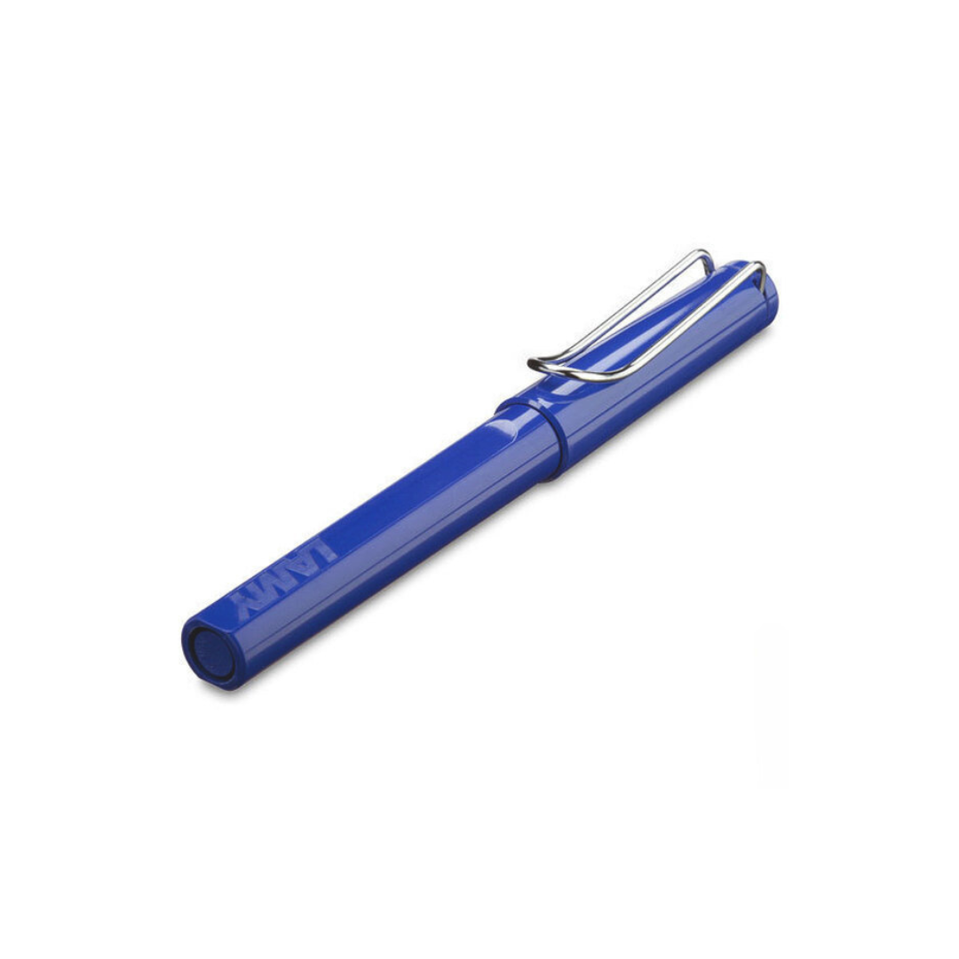Lamy Safari Rollerball Pen Blue — Lamy rollerball pen — fluid gel ink writing instrument, at Cityluxe Singapore
