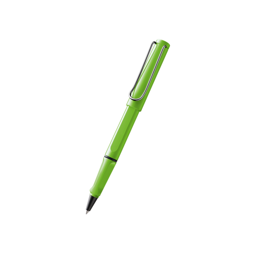Lamy Safari Rollerball Pen Green — Lamy rollerball pen — fluid gel ink writing instrument, at Cityluxe Singapore