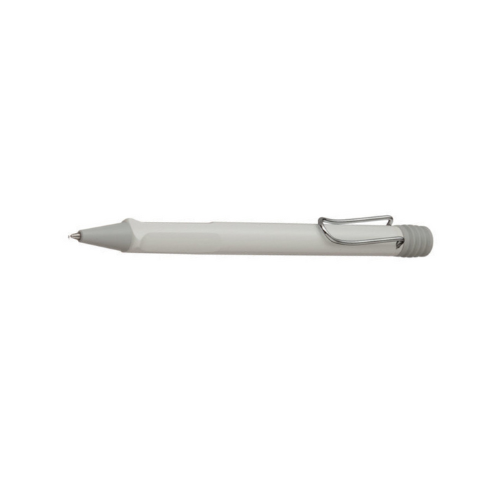 Lamy Safari Ballpoint Pen White — flat lay