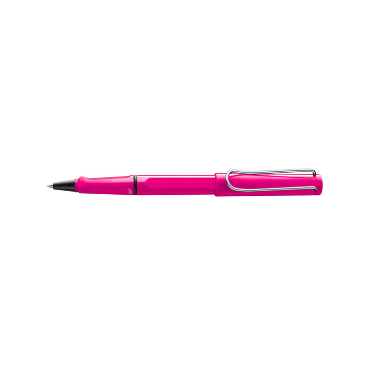 Lamy Safari Rollerball Pen Pink — Lamy rollerball pen — fluid gel ink writing instrument, at Cityluxe Singapore
