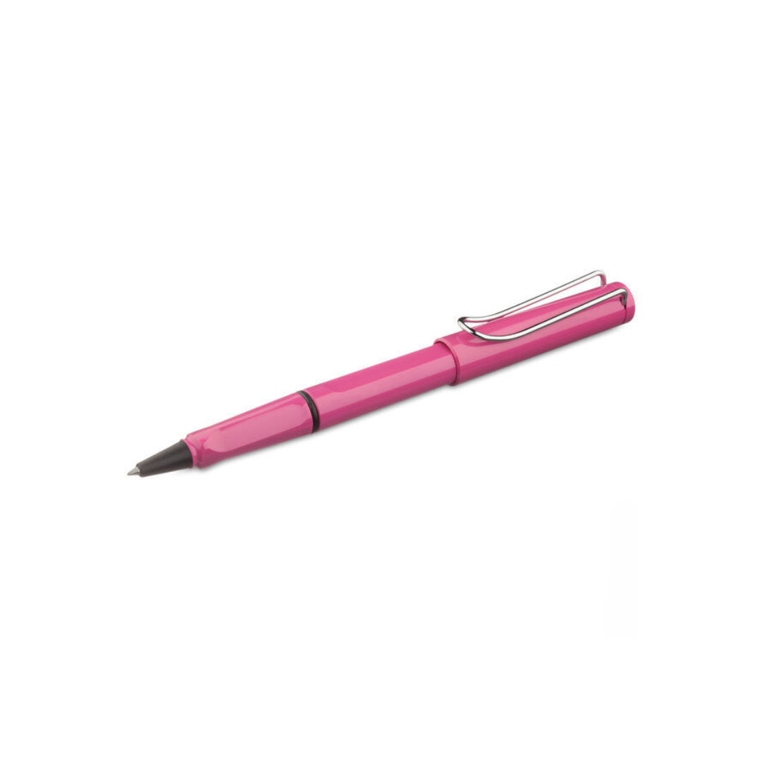 Lamy Safari Rollerball Pen Pink — Lamy rollerball pen — fluid gel ink writing instrument, at Cityluxe Singapore
