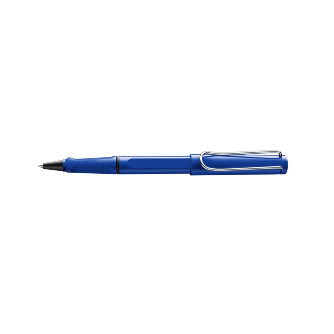 Lamy Safari Rollerball Pen Blue — Lamy rollerball pen — fluid gel ink writing instrument, at Cityluxe Singapore