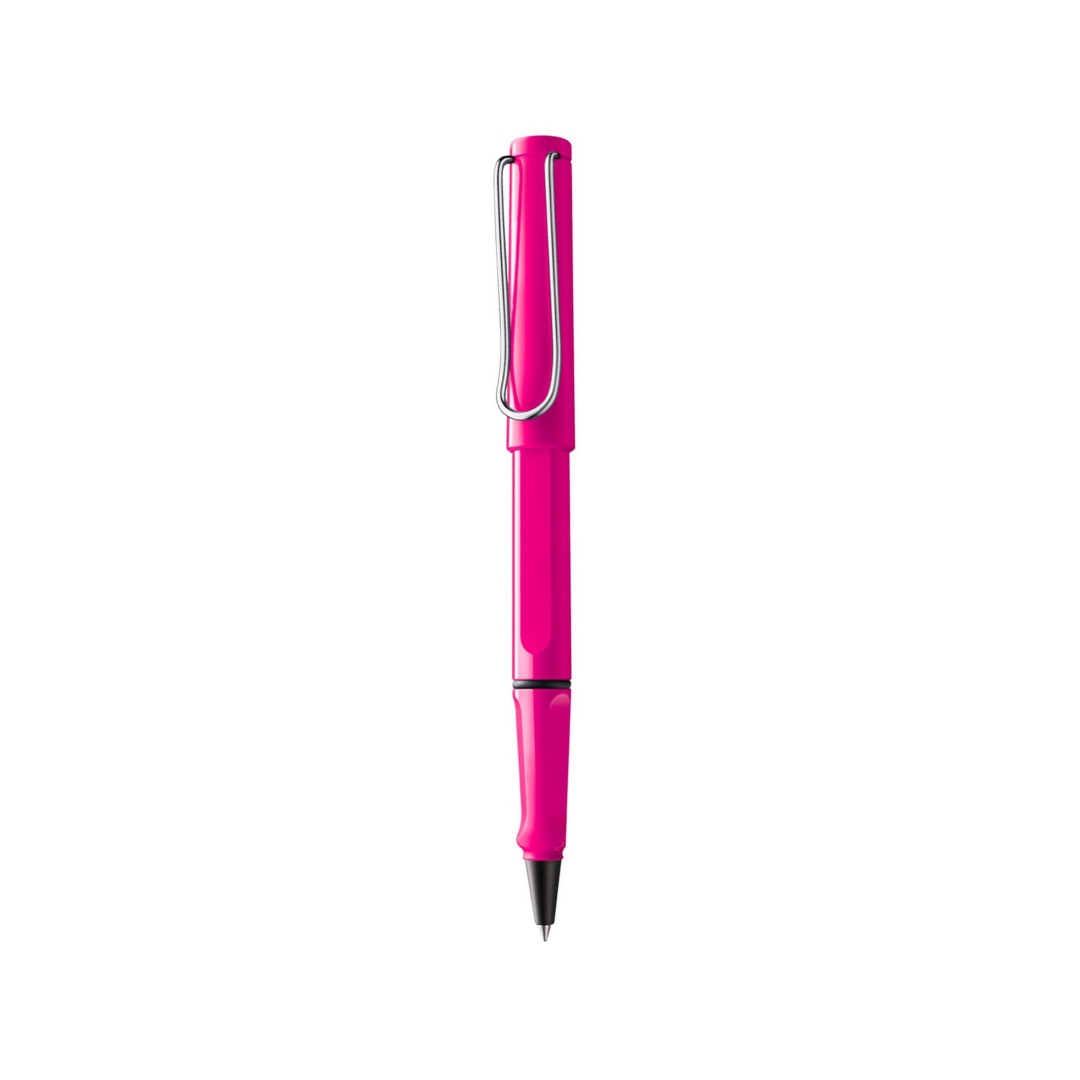 Lamy Safari Rollerball Pen Pink — flat lay