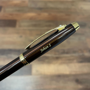 Sheaffer 100 E9370 Ballpoint Pen - Coffee Brown with PVD Gold-tone Trims