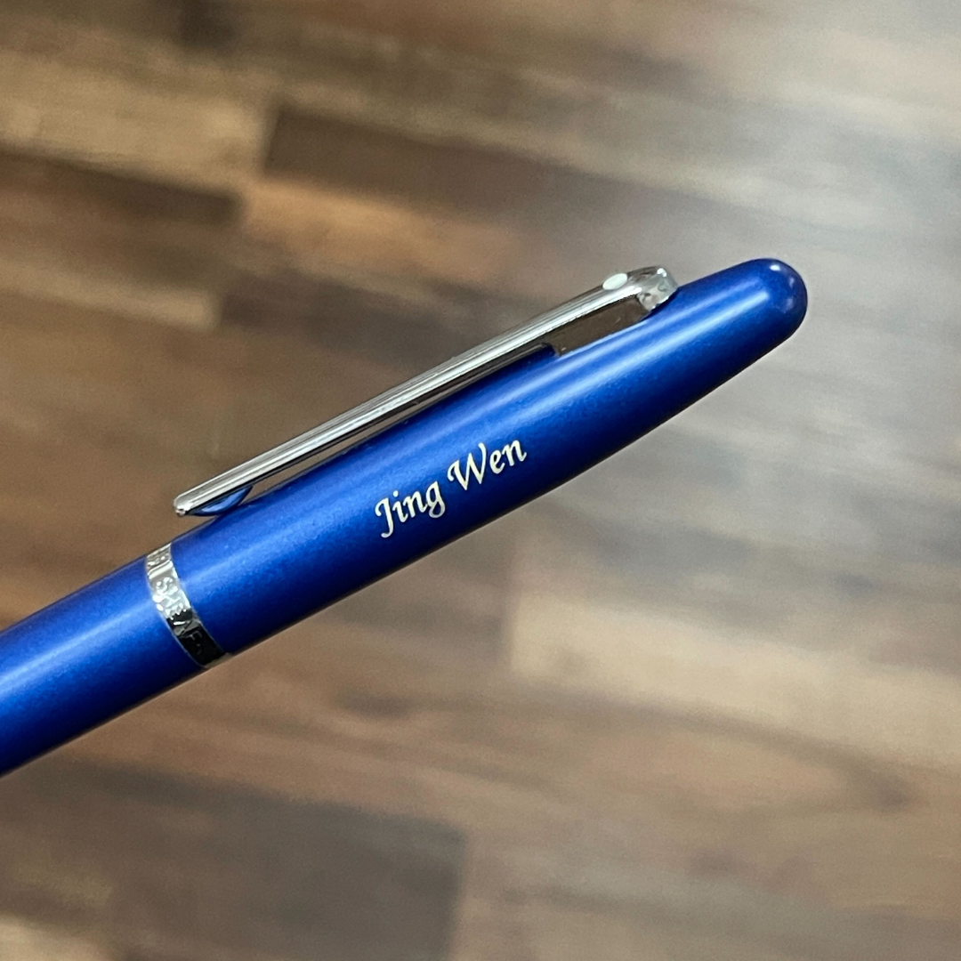 Sheaffer  VFM E9401 Neon Blue With Chrome Trims Rollerball Pen (WW31) — Sheaffer rollerball pen — fluid gel ink writing instrument, at Cityluxe Singapore