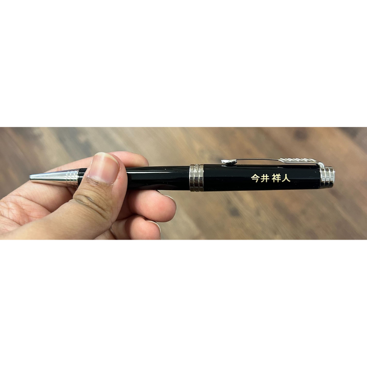 Parker Premier Black ST Ballpoint Pen — writing at an angle