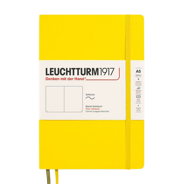 将图片加载到图库查看器，Leuchtturm1917 A5 Medium Softcover Notebook - Plain / Lemon
