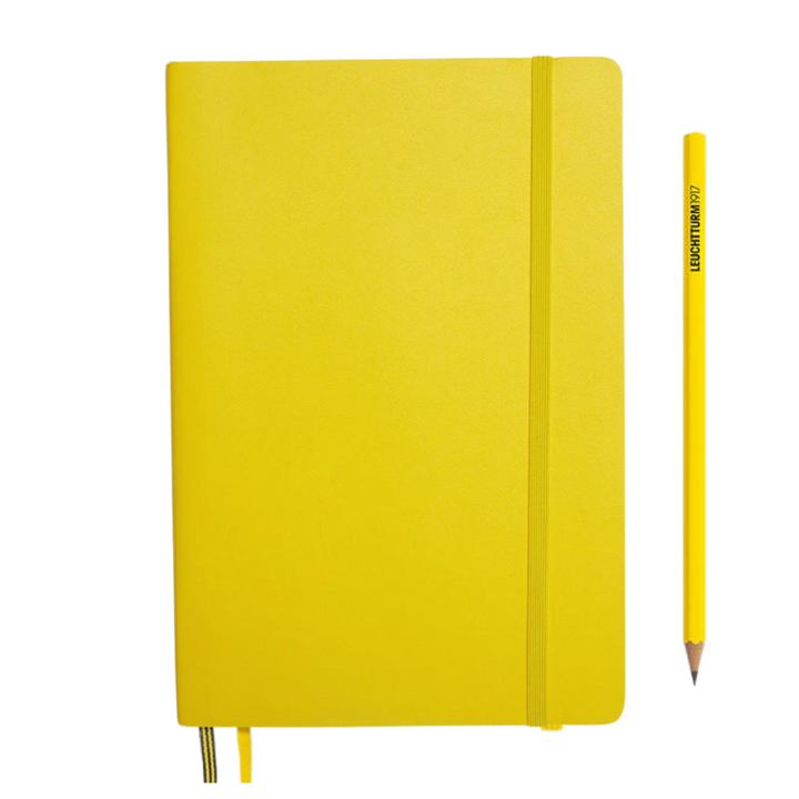 Leuchtturm1917 A5 Medium Softcover Notebook in Plain / Lemon — Leuchtturm1917 notebook — quality writing journal with premium paper, at Cityluxe Singapore stationery store