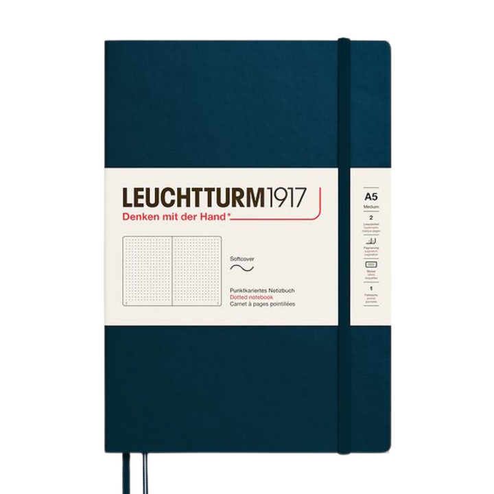 Leuchtturm1917 A5 Medium Softcover Notebook in Dotted / Deep Sea — Leuchtturm1917 notebook — quality writing journal with premium paper, at Cityluxe Singapore stationery store