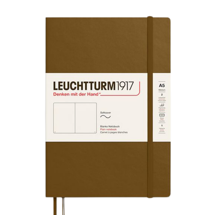 Leuchtturm1917 A5 Medium Softcover Notebook in Plain / Spice Brown — Leuchtturm1917 notebook — quality writing journal with premium paper, at Cityluxe Singapore stationery store