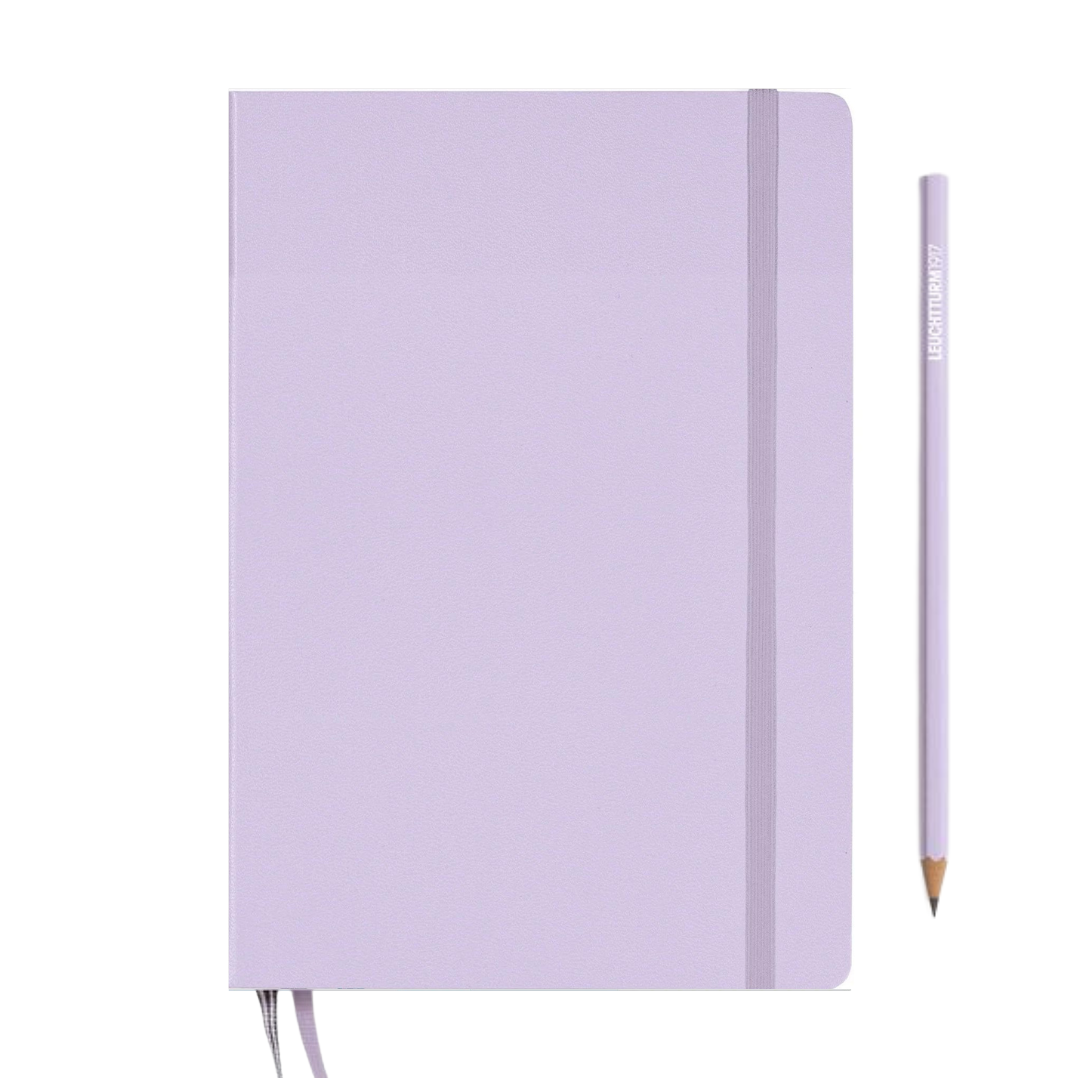 Leuchtturm1917 A5 Medium Hardcover Weekly Planner &amp; Notebook 2025 - Dotted / Lilac