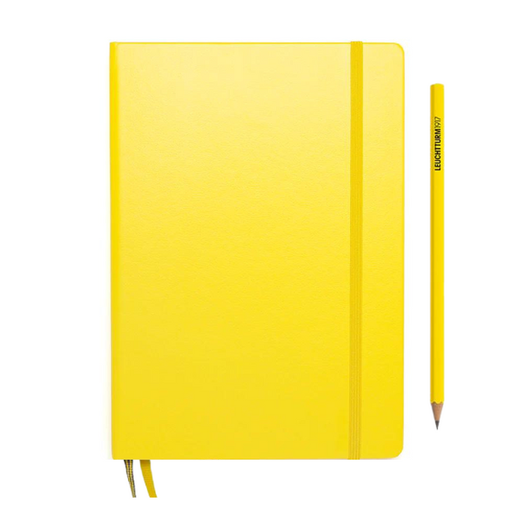 Leuchtturm1917 A5 Medium Hardcover Weekly Planner &amp; Notebook 2025 - Lemon