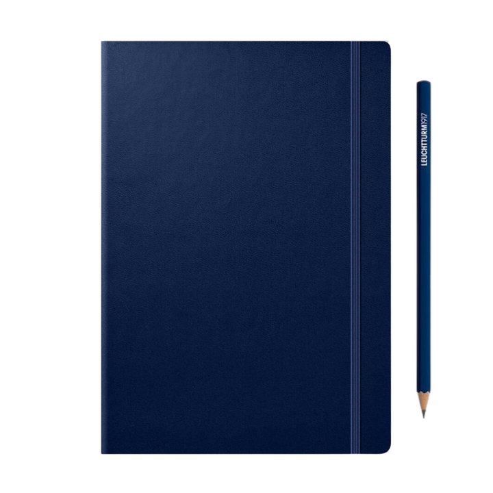 Leuchtturm1917 A5 Medium Hardcover Weekly Planner &amp; Notebook 2025 - Navy