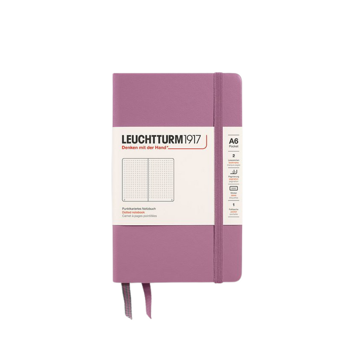Leuchtturm1917 A6 Pocket Hardcover Notebook in Dotted / Dusty Rose — Leuchtturm1917 notebook — quality writing journal with premium paper, at Cityluxe Singapore stationery store
