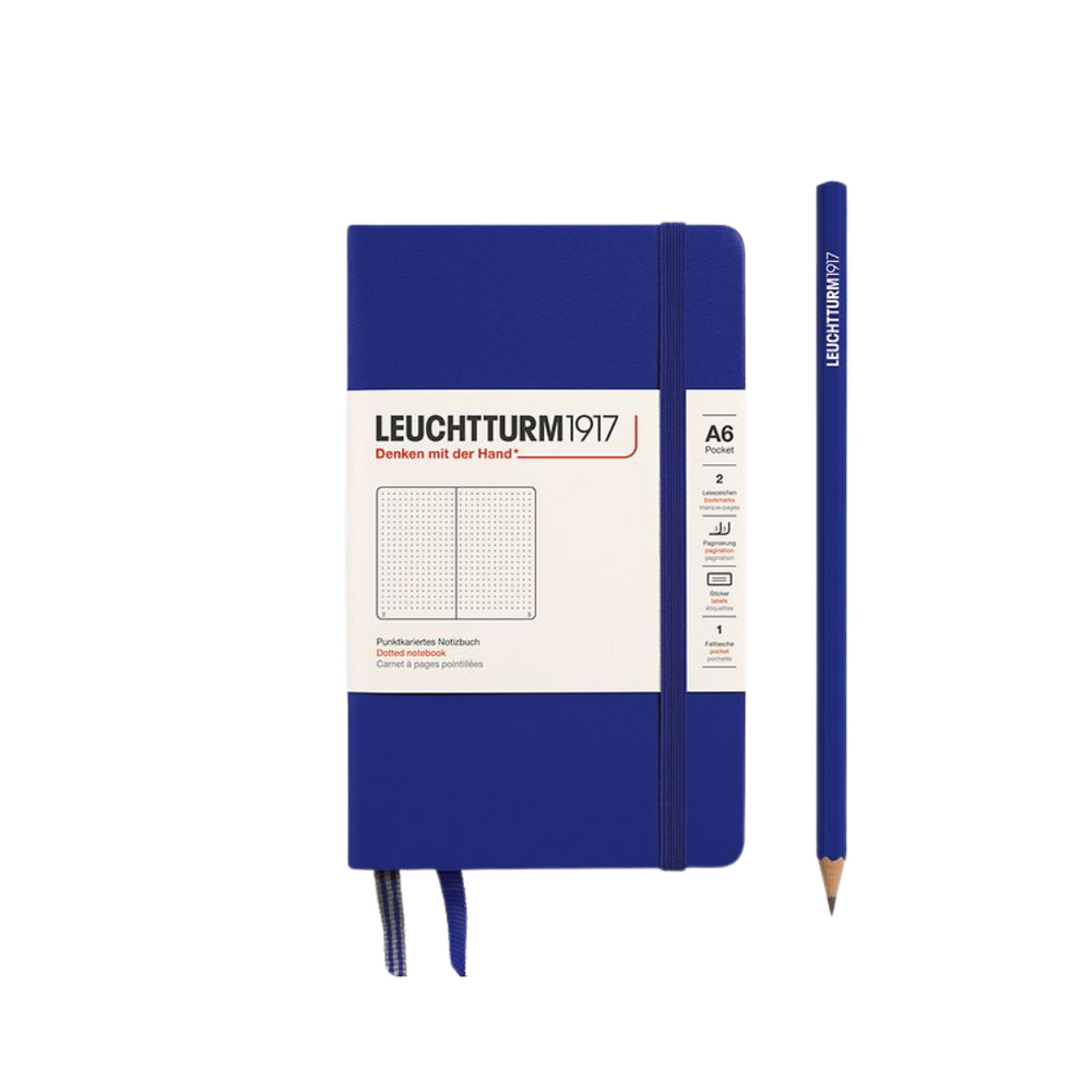 Leuchtturm1917 A6 Pocket Hardcover Notebook in Dotted / Ink — Leuchtturm1917 notebook — quality writing journal with premium paper, at Cityluxe Singapore stationery store