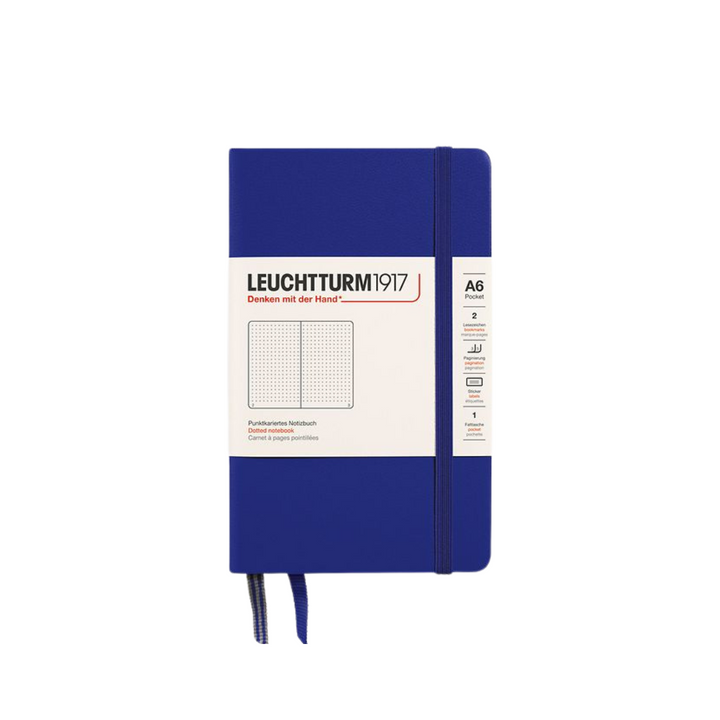 Leuchtturm1917 A6 Pocket Hardcover Notebook in Dotted / Ink — Leuchtturm1917 notebook — quality writing journal with premium paper, at Cityluxe Singapore stationery store