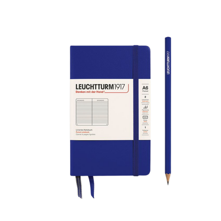 Leuchtturm1917 A6 Pocket Hardcover Notebook in Ruled / Ink — Leuchtturm1917 notebook — quality writing journal with premium paper, at Cityluxe Singapore stationery store