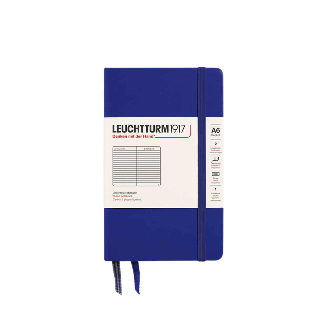 Leuchtturm1917 A6 Pocket Hardcover Notebook in Ruled / Ink — Leuchtturm1917 notebook — quality writing journal with premium paper, at Cityluxe Singapore stationery store