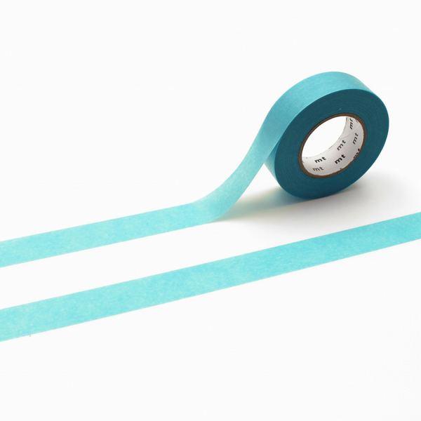 MT Ganshin Washi Tape - Light Blue — roll front