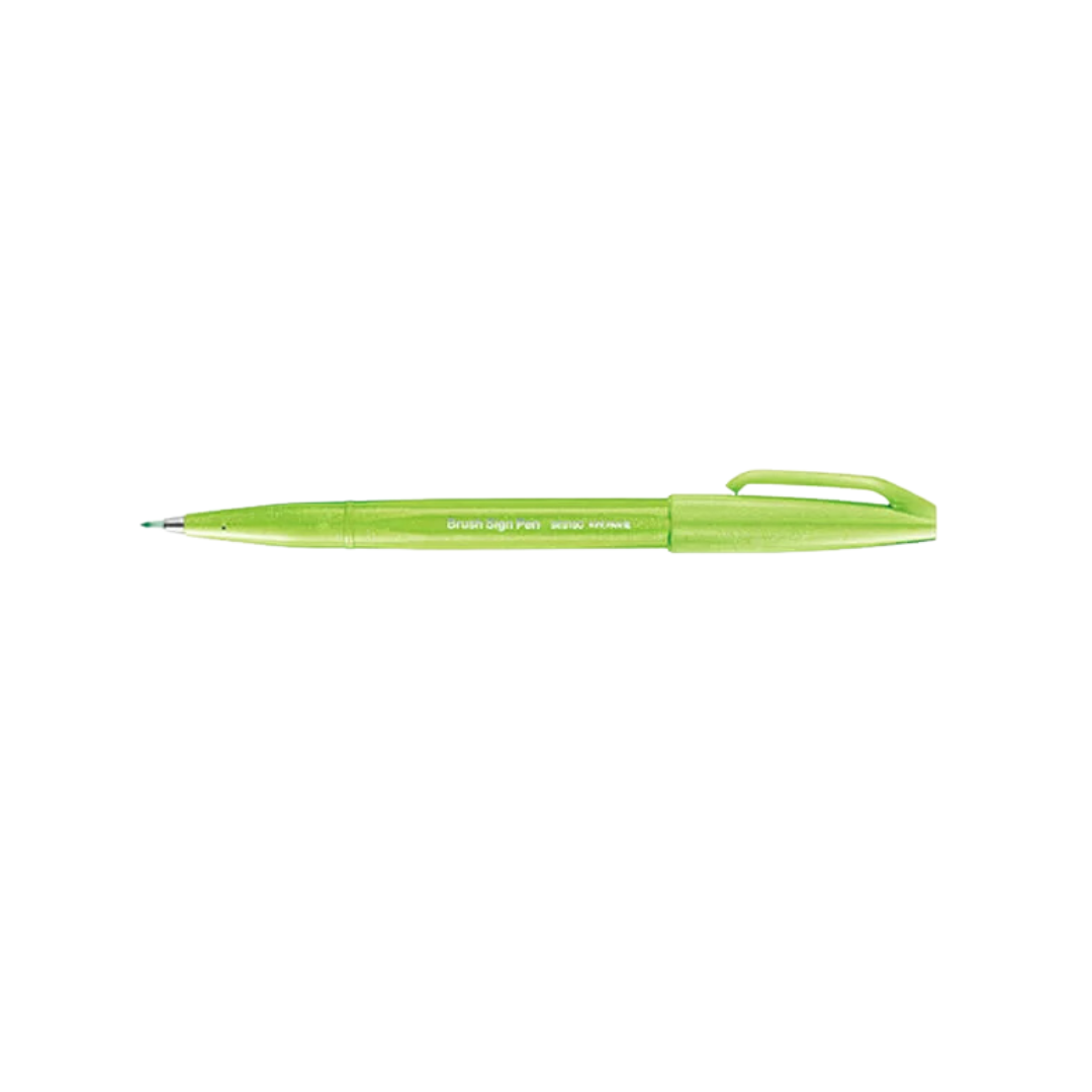 Pentel Touch Brush Sign Pen Light Green — Pentel brush pen — premium stationery and lifestyle, at Cityluxe Singapore