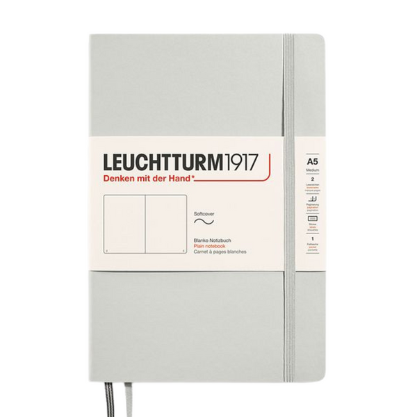 Load image into Gallery viewer, Leuchtturm1917 A5 Medium Softcover Notebook - Plain / Light Grey
