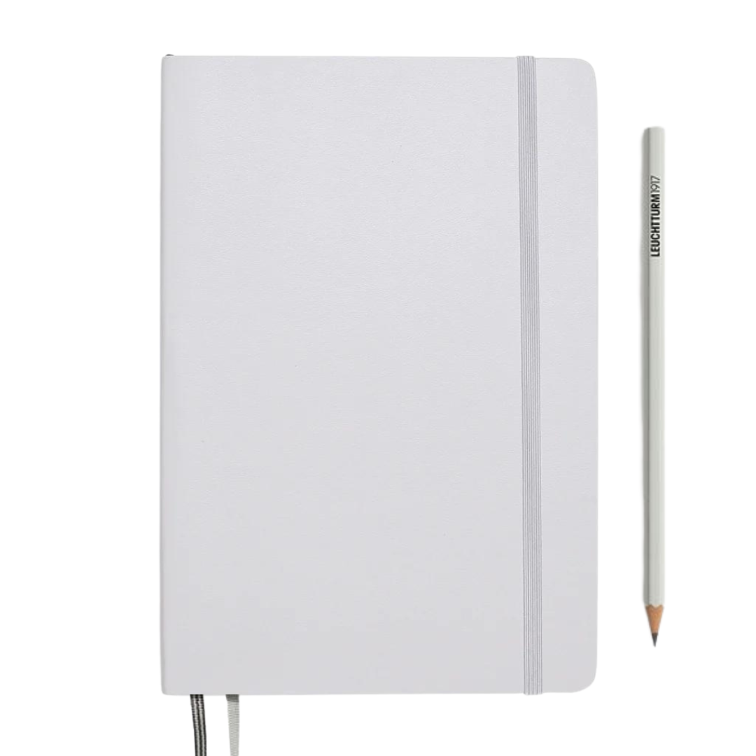 Leuchtturm1917 A5 Medium Softcover Notebook in Plain / Light Grey — Leuchtturm1917 notebook — quality writing journal with premium paper, at Cityluxe Singapore stationery store