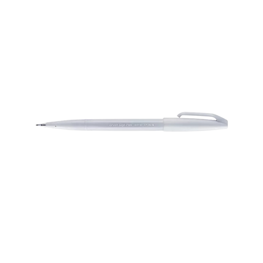 Pentel Touch Brush Sign Pen Light Grey — Pentel brush pen — premium stationery and lifestyle, at Cityluxe Singapore