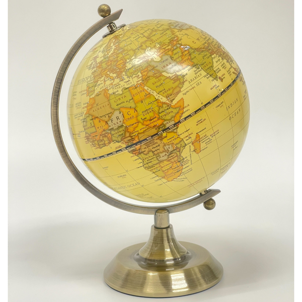 Load image into Gallery viewer, Luxo Antique Globe, Copper Metal Base - 14cm
