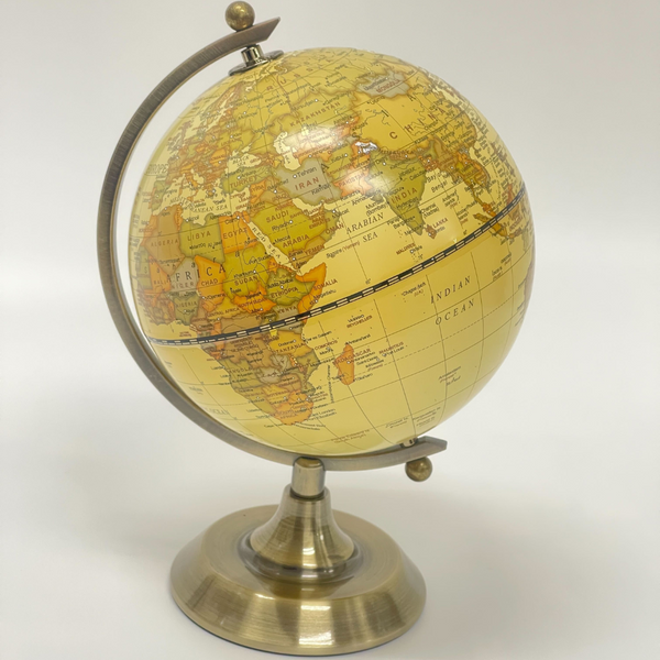 Load image into Gallery viewer, Luxo Antique Globe, Copper Metal Base - 14cm
