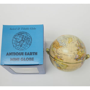 Luxo Antique Vintage Globe, Mini Desktop - 10cm