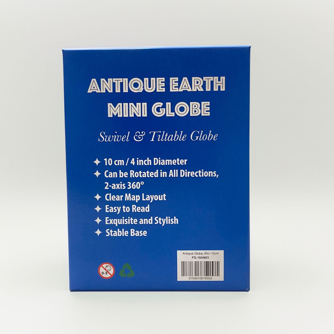 Luxo Antique Vintage Globe, Mini Desktop - 10cm