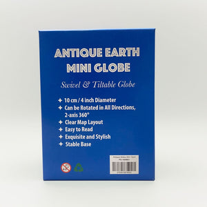 Luxo Antique Vintage Globe, Mini Desktop - 10cm