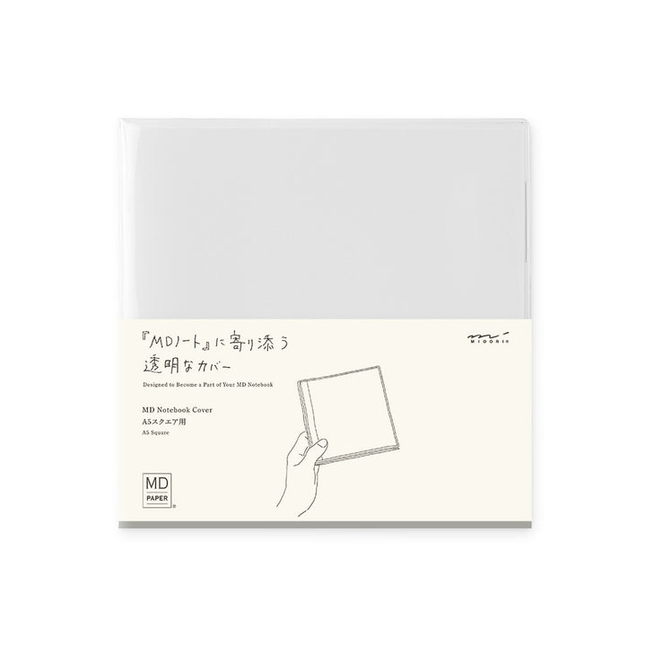 MD Notebook Cover (A5 Square) in Clear — MD Paper notebook — quality writing journal with premium paper, at Cityluxe Singapore stationery store