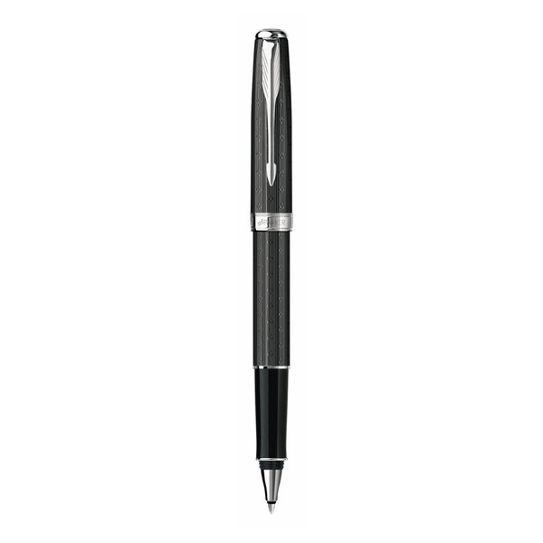 Parker Sonnet II CH Carbon CT RB — Parker rollerball pen — fluid gel ink writing instrument, at Cityluxe Singapore